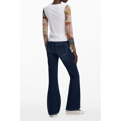 Pull en polyester blanc Desigual pour femme