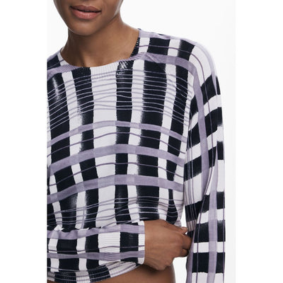 Pull femme Desigual en viscose blanche
