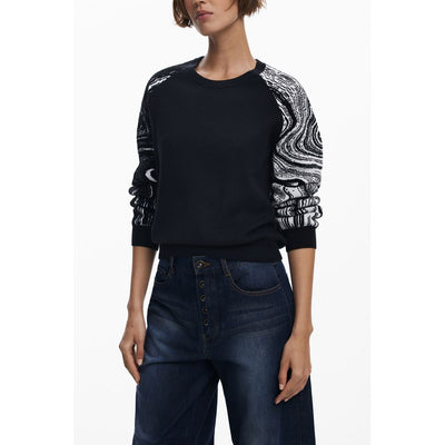 Pull femme Desigual en polyester noir