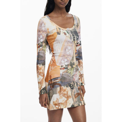 Robe femme en polyester beige Desigual