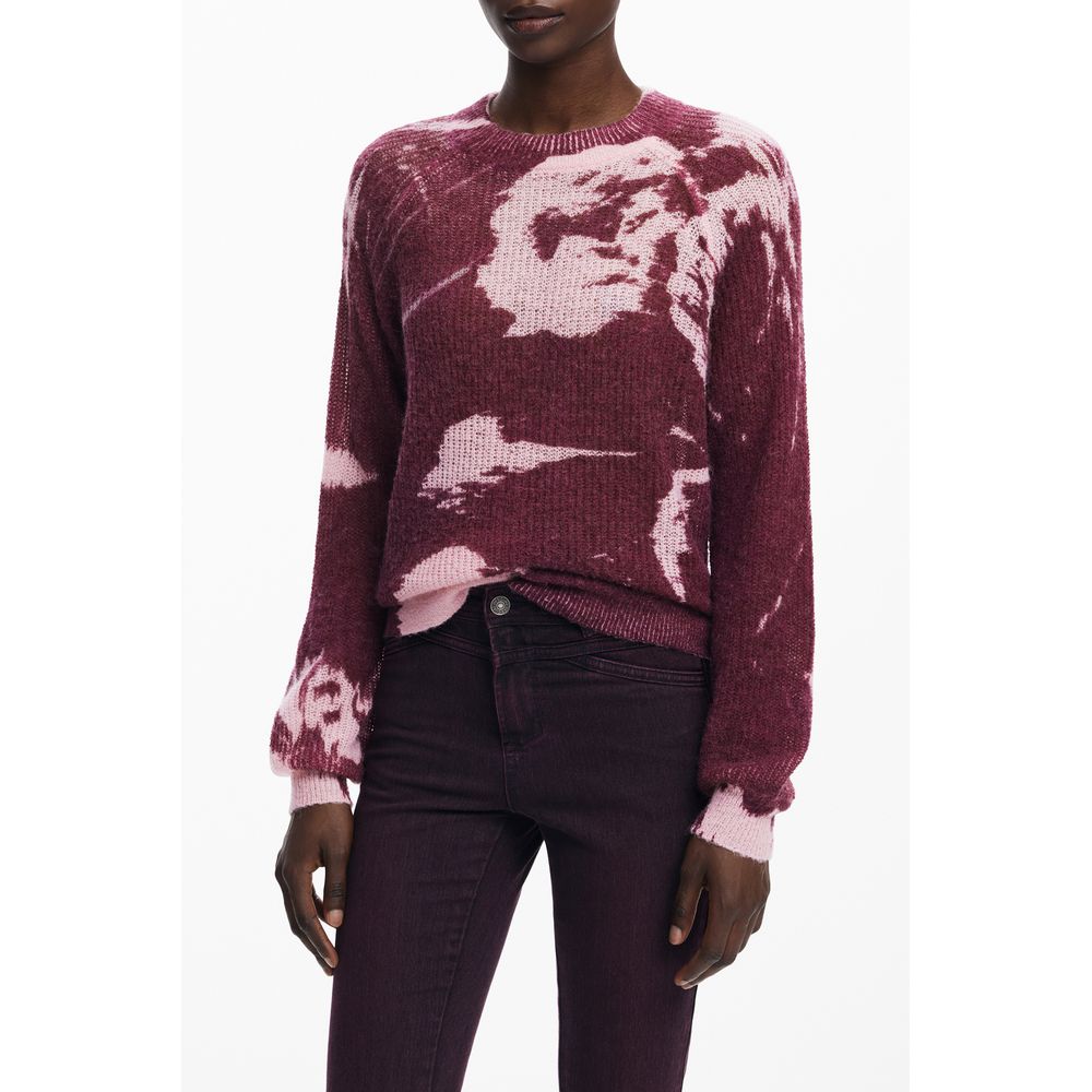 Pull en laine rose Desigual pour femme