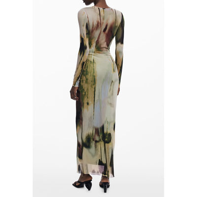 Robe femme en polyester vert Desigual