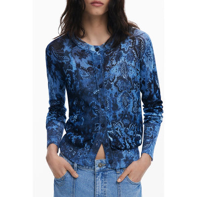 Pull Desigual bleu en viscose pour femme