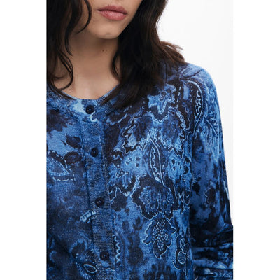 Pull Desigual bleu en viscose pour femme