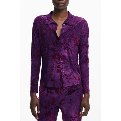 Chemise femme Desigual en polyester violet