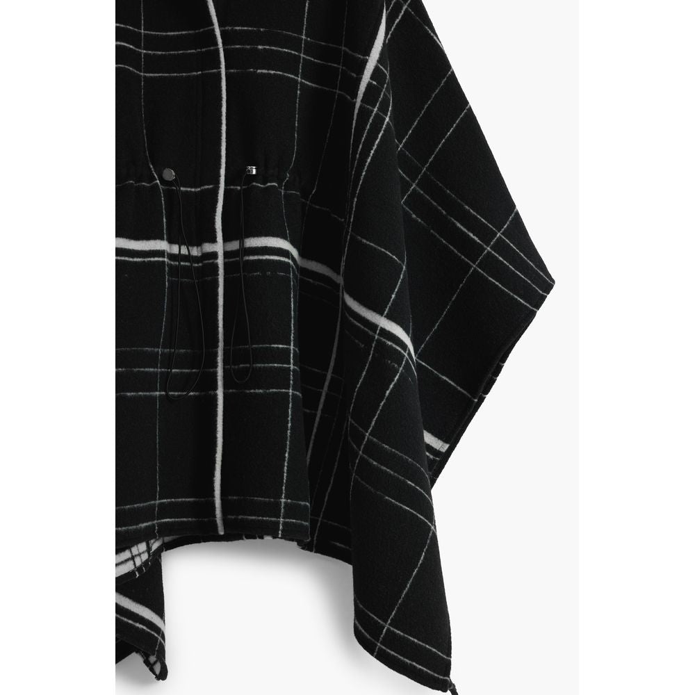 Poncho Desigual en laine noire pour femme