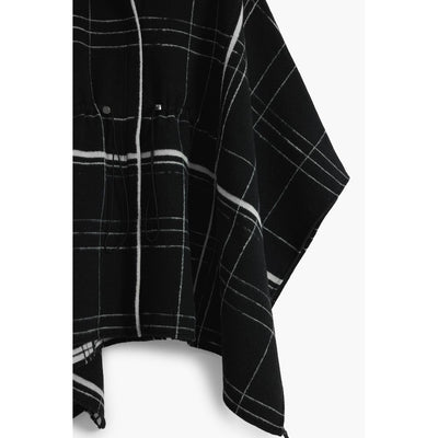 Poncho Desigual en laine noire pour femme