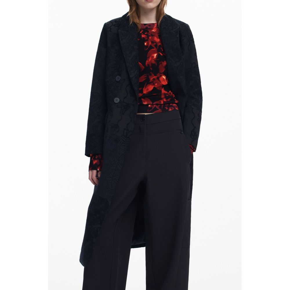 Manteau noir en polyester pour femme Desigual