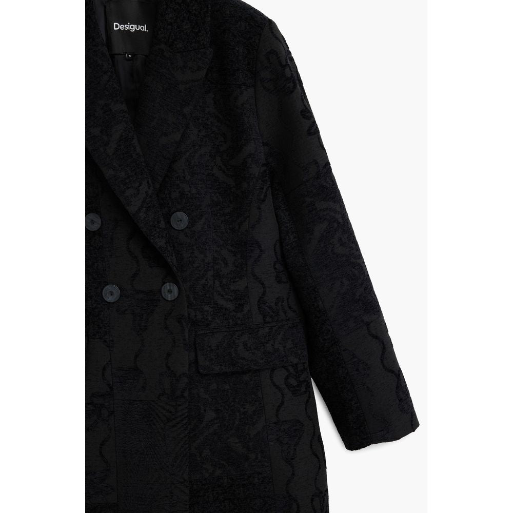 Manteau noir en polyester pour femme Desigual