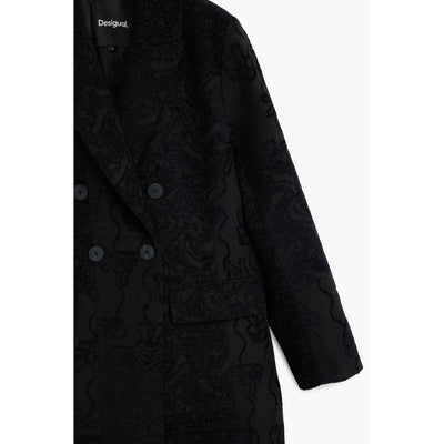 Manteau noir en polyester pour femme Desigual