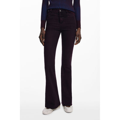 Jeans femme en coton violet Desigual