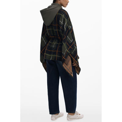 Poncho femme en polyester vert Desigual