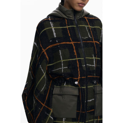 Poncho femme en polyester vert Desigual