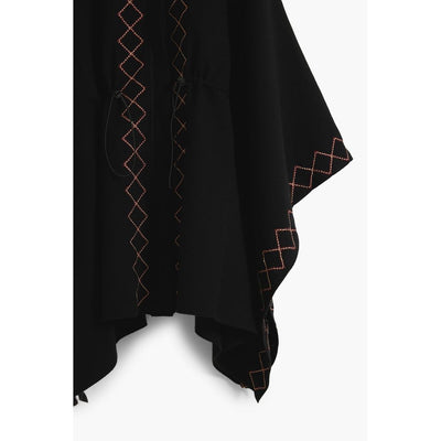 Poncho femme en polyester noir Desigual