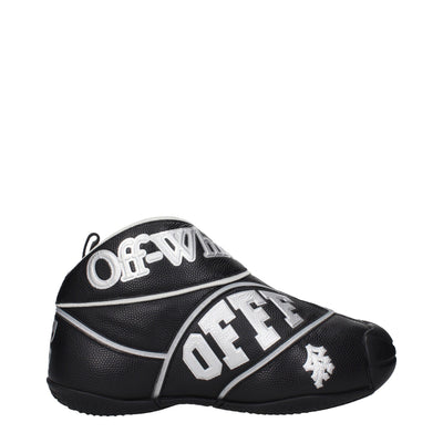 Off-White Black Leather High Tops