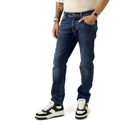 Jean skinny bleu en coton de Jacob Cohen