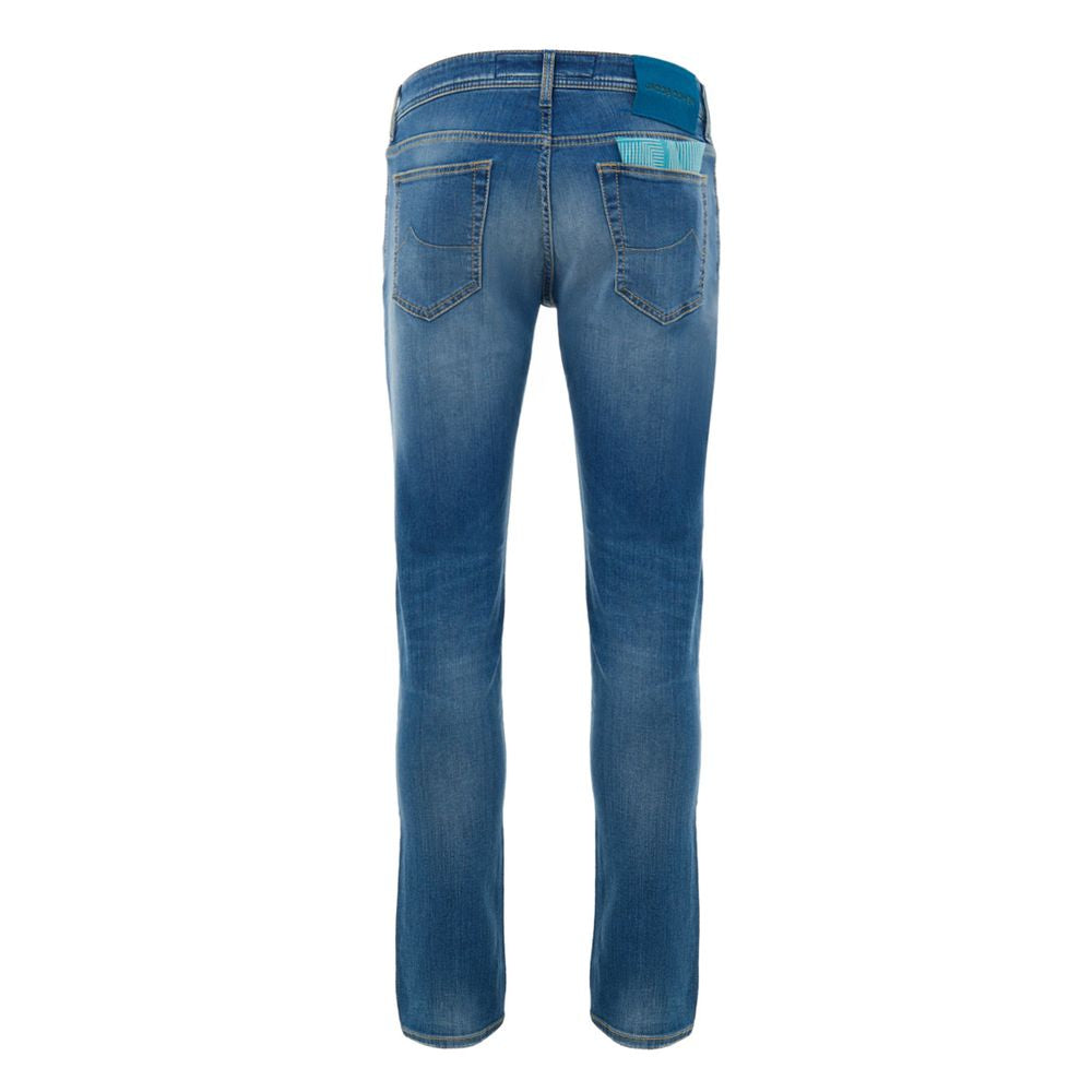 Jacob Cohen Blue Cotton Skinny Jean
