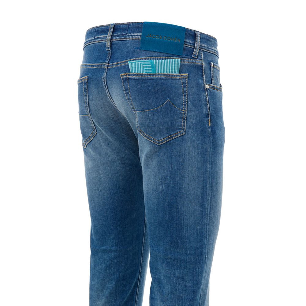 Jacob Cohen Blue Cotton Skinny Jean