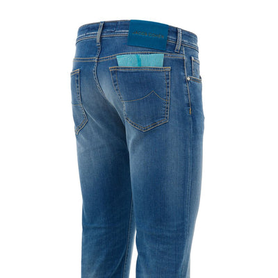 Jacob Cohen Blue Cotton Skinny Jean