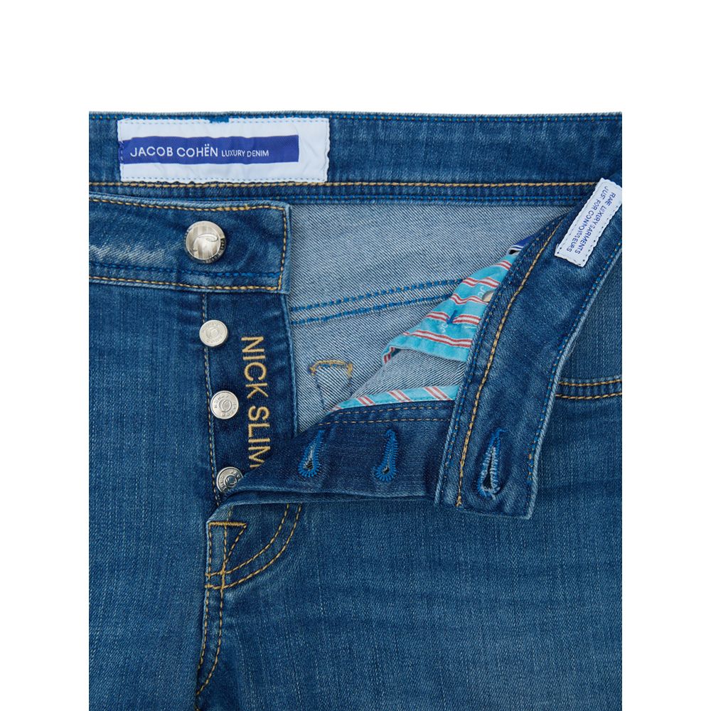 Jacob Cohen Blue Cotton Skinny Jean
