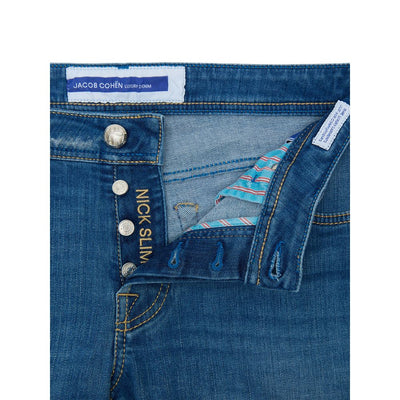 Jacob Cohen Blue Cotton Skinny Jean
