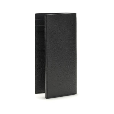Portefeuille en cuir grainé Saint Laurent