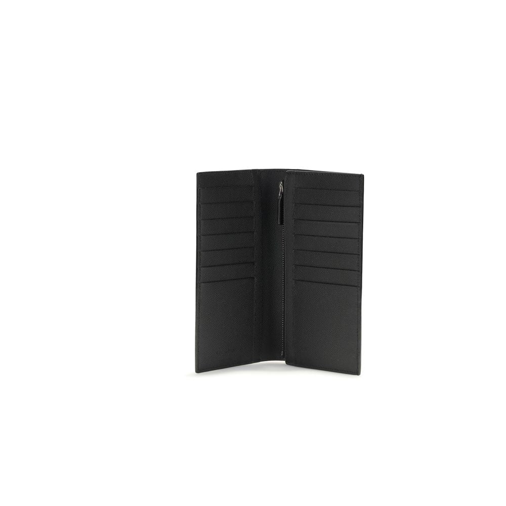 Portefeuille en cuir grainé Saint Laurent