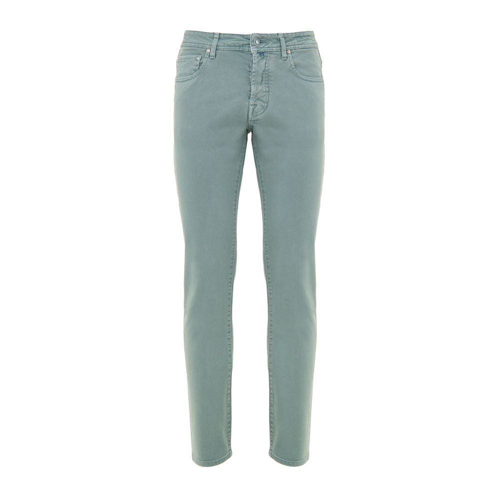 Jacob Cohen Green Cotton Skinny Jean
