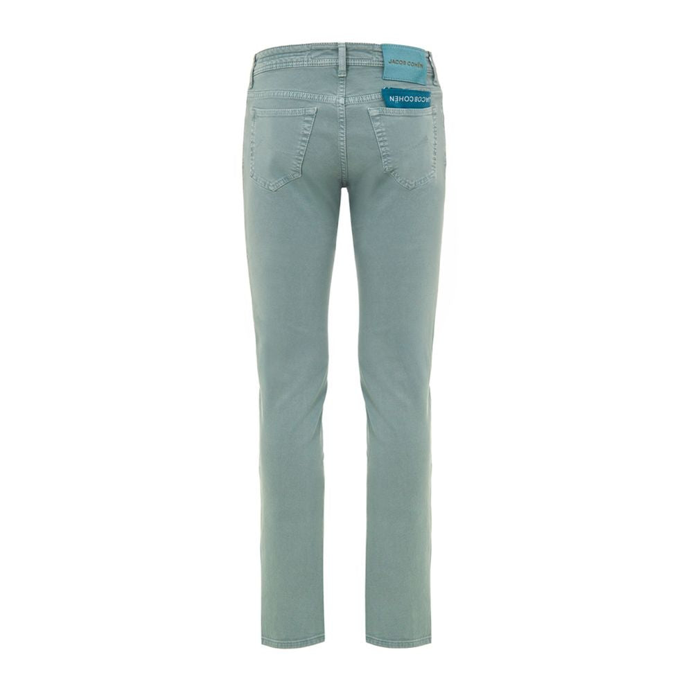 Jacob Cohen Green Cotton Skinny Jean