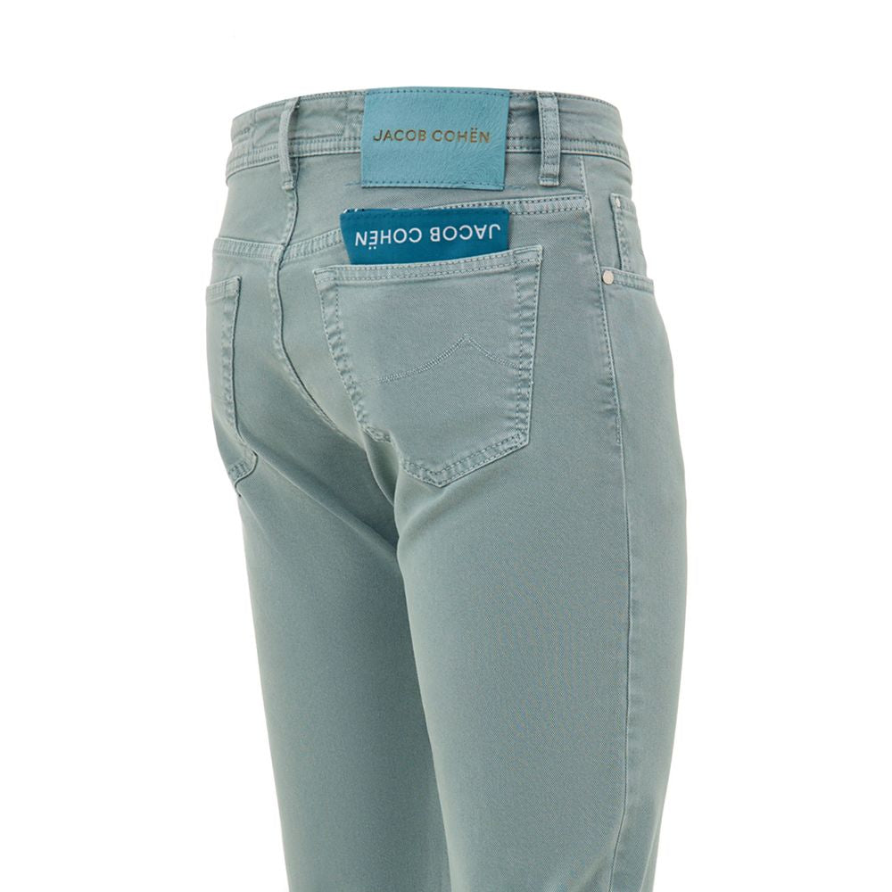 Jacob Cohen Green Cotton Skinny Jean