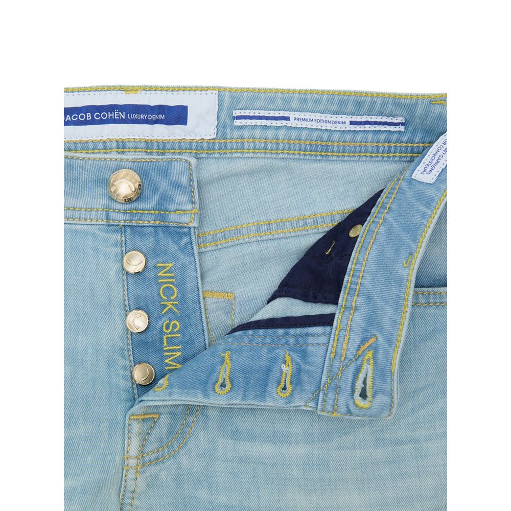 Jacob Cohen Blue Cotton Skinny Jean