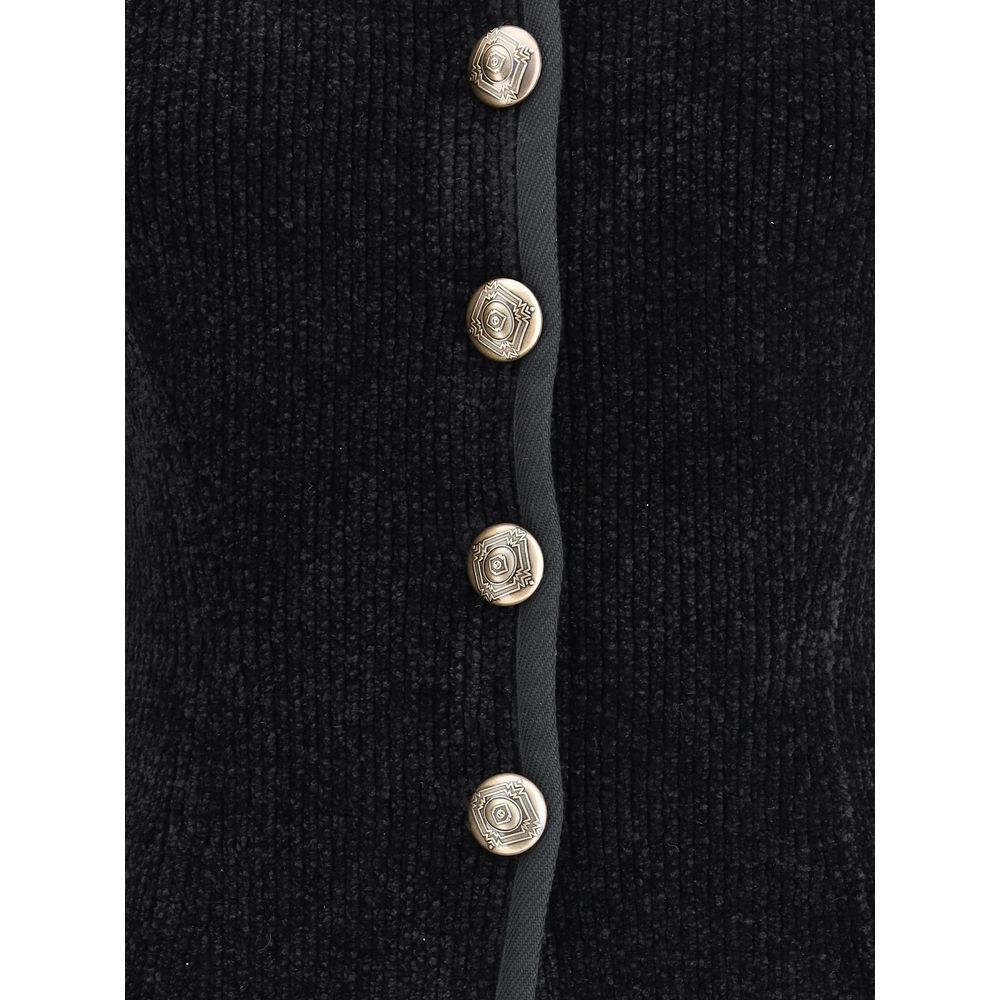 Blazer en soie Giorgio Armani avec boutons décoratifs à tige métallique