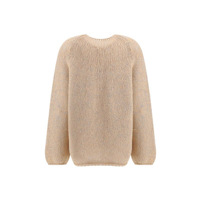 Forte_Forte perforated rib-knit pattern Sweater