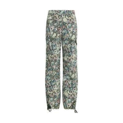 Ganni Printed Stretched Cotton Pants