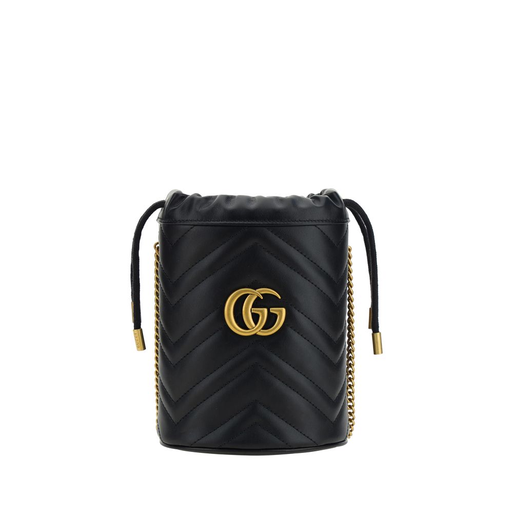 Sac seau en cuir Gucci GG Marmont