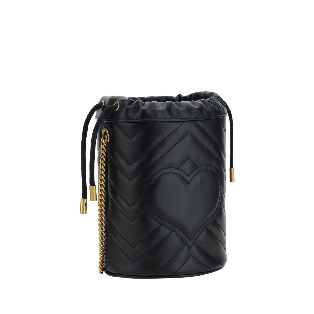 Sac seau en cuir Gucci GG Marmont