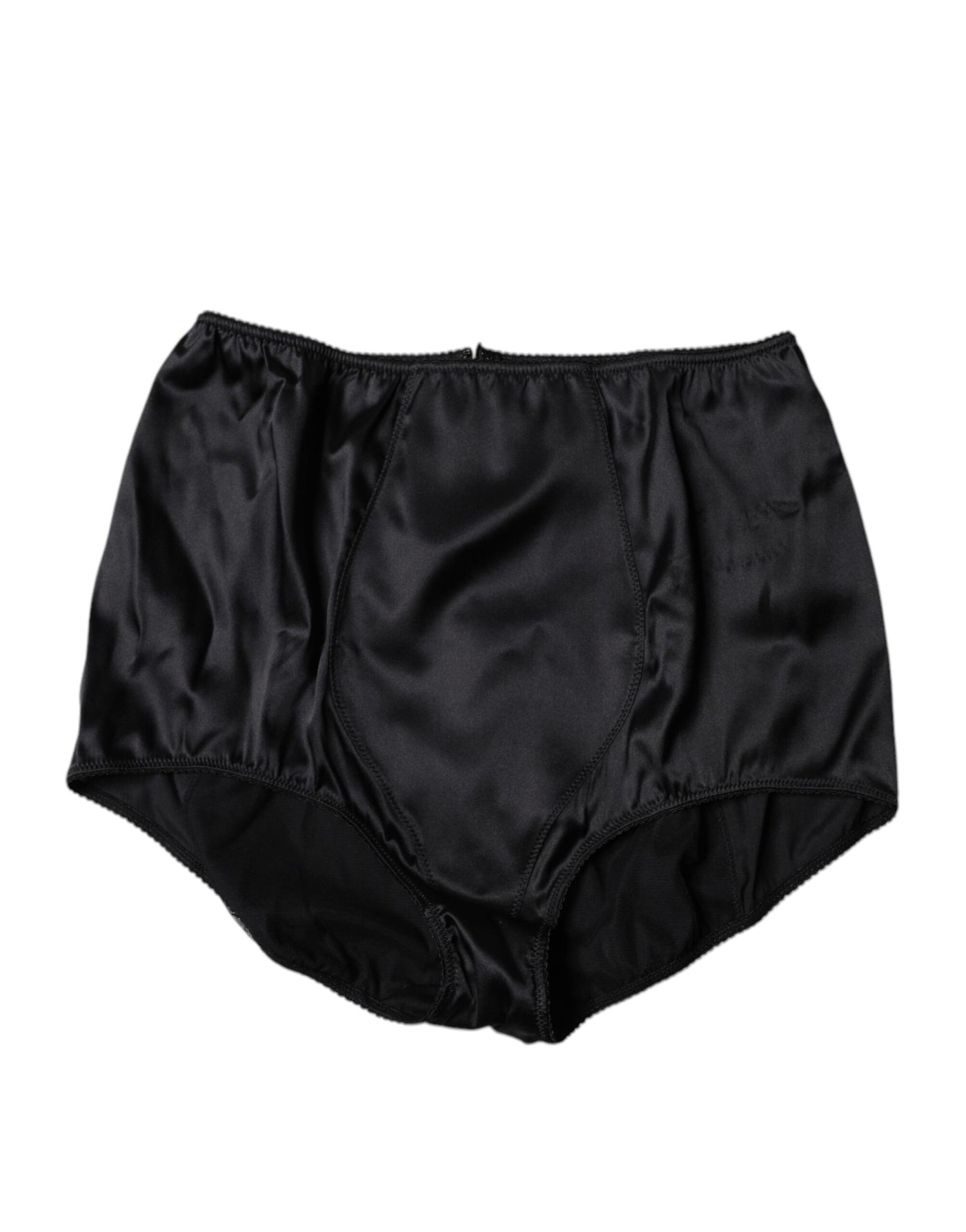 Dolce & Gabbana Black Silk Stretch High Waist Girdle Underwear