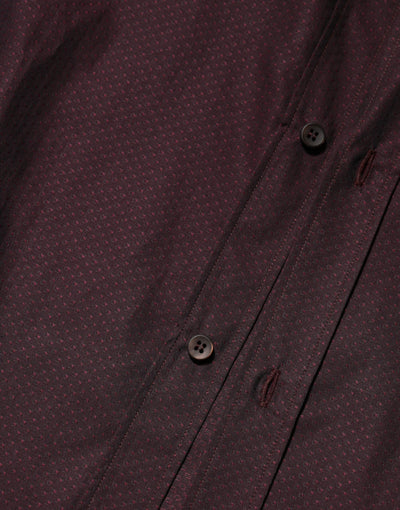 Dolce & Gabbana Violet GOLD Cotton Collared Dress Formal Shirt