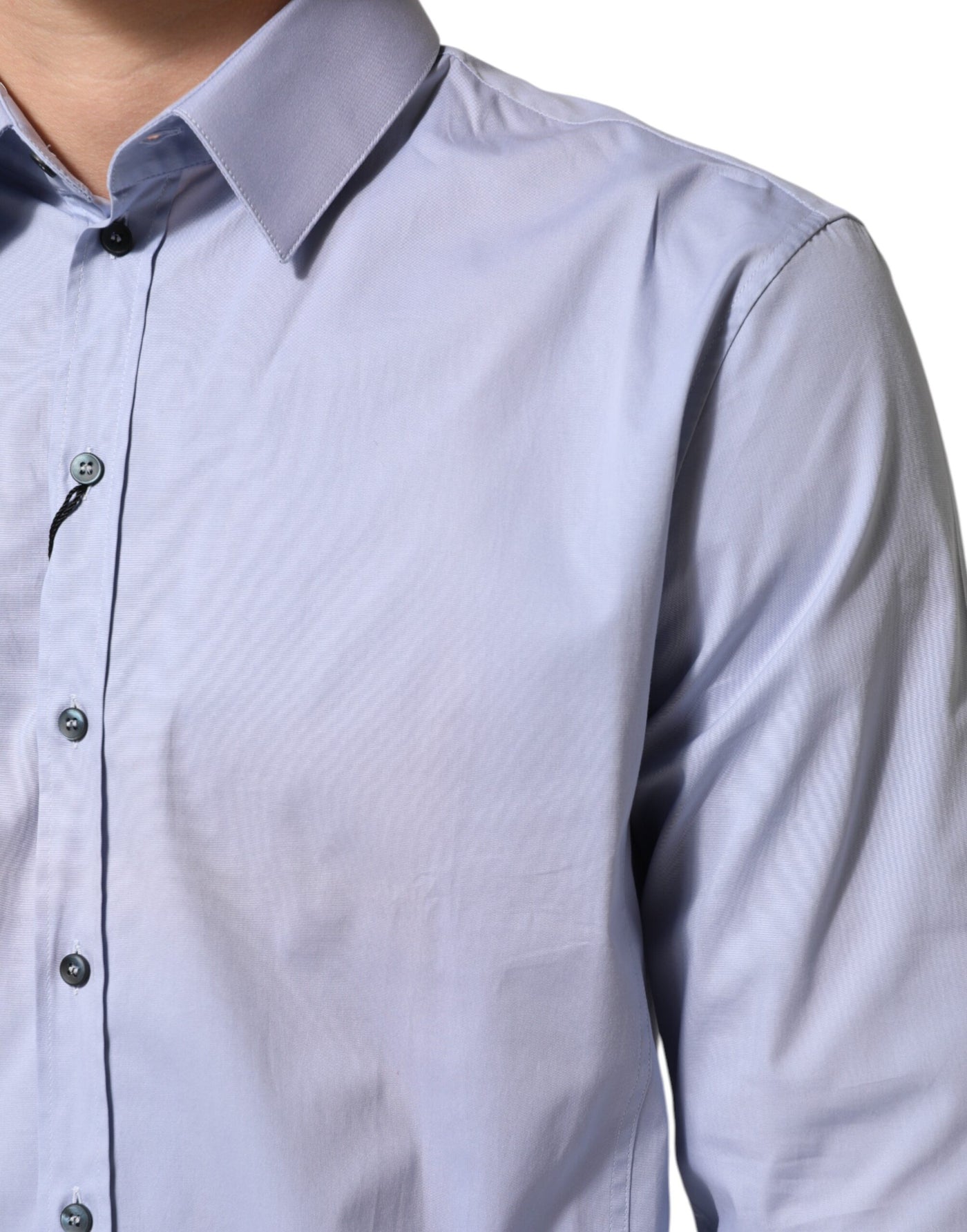 Dolce & Gabbana Blue SICILIA Cotton Men Dress Formal Shirt
