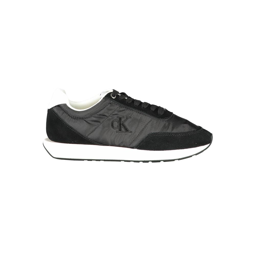 Calvin Klein Zwarte Leren Dames Sneaker