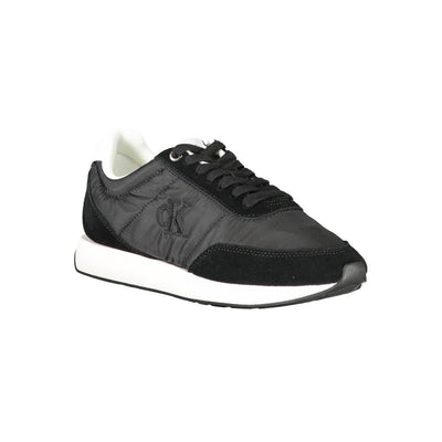 Calvin Klein Zwarte Leren Dames Sneaker