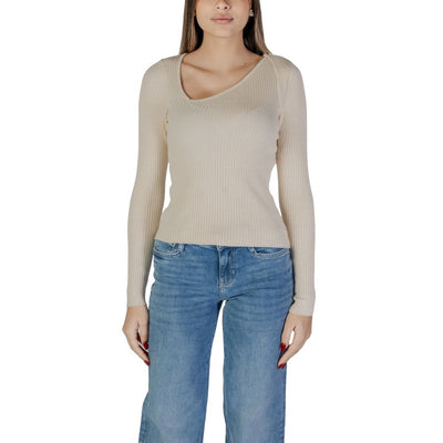 Vila Clothes Cream Viscose Sportswear