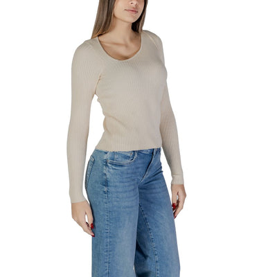 Vila Clothes Cream Viscose Sportswear
