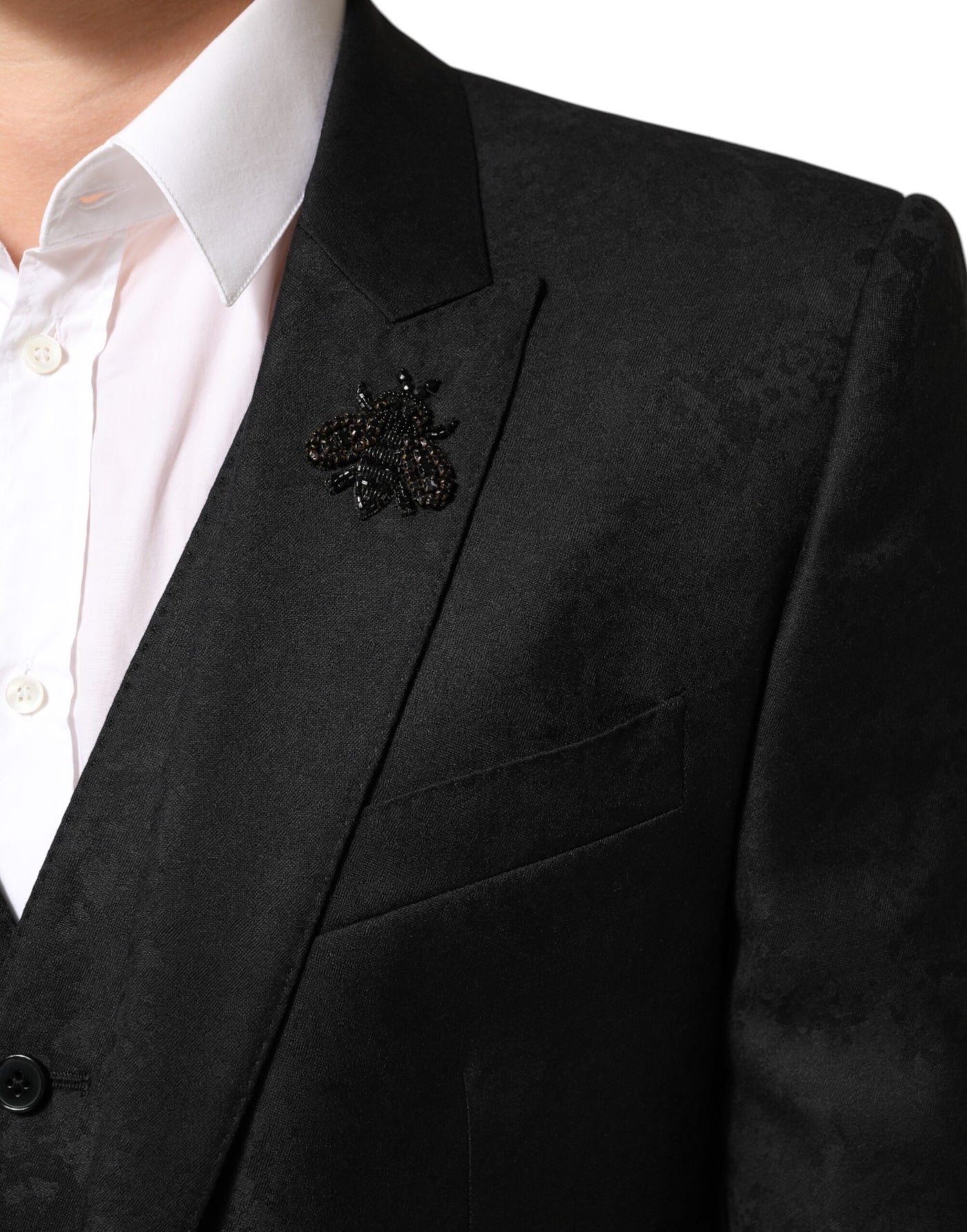 Dolce & Gabbana Black MARTINI 2 Buttons Suit 3 Piece Suit