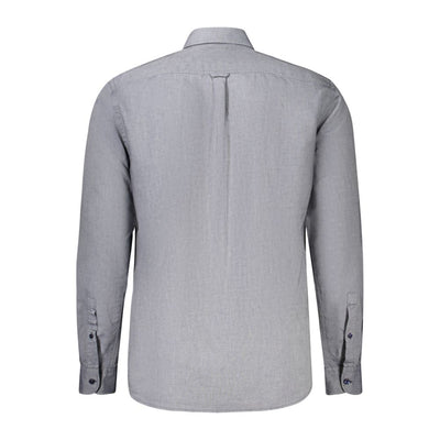 Hugo Boss Blue Cotton Men Shirt