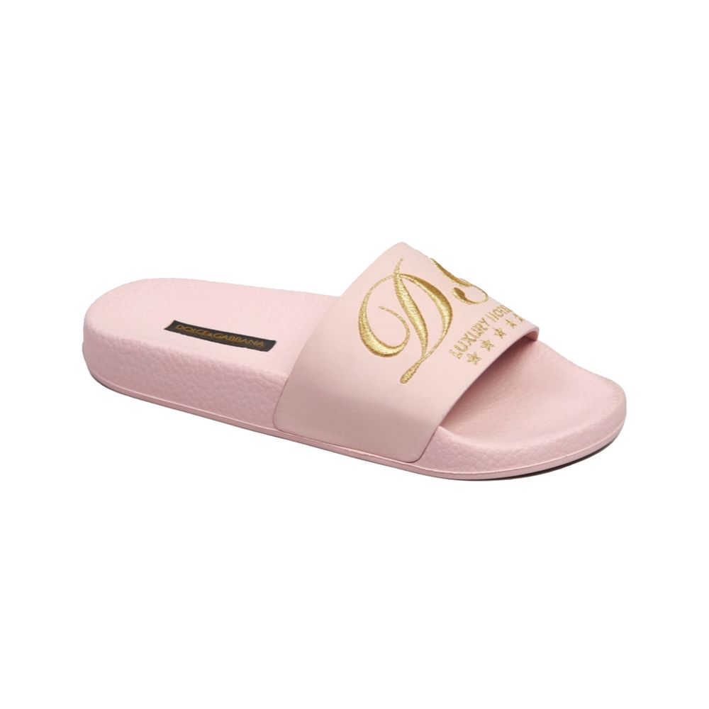Sandale rose en cuir de Dolce &amp; Gabbana