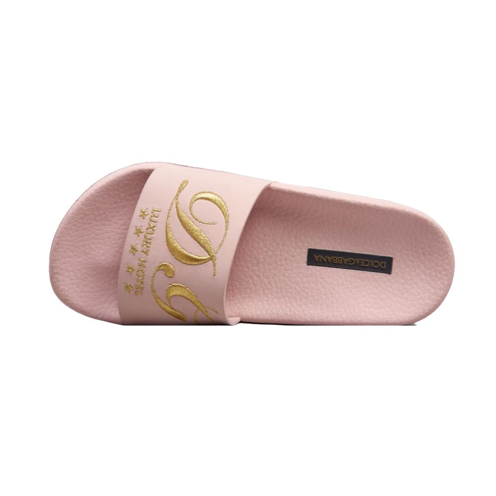 Sandale rose en cuir de Dolce &amp; Gabbana