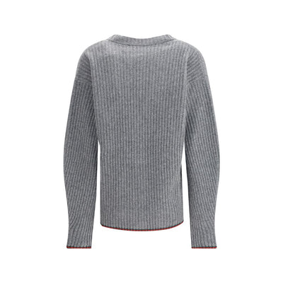 Gucci Ribbed Knit Wool Cardigan