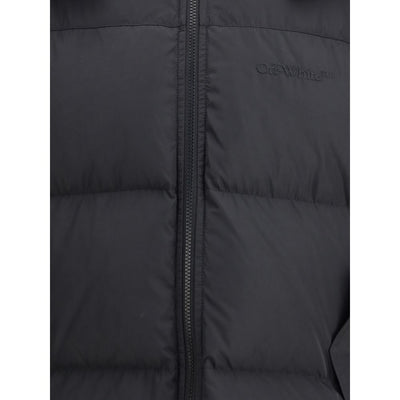 Off-White Hooded Diagonal Arrow Down Jacket