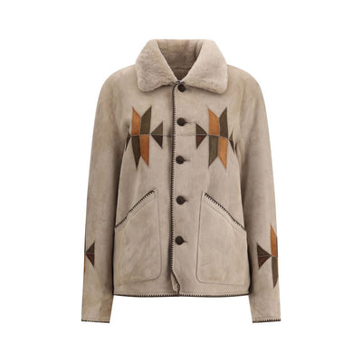Baziszt Reversible Rigel Suede Shearling Jacket